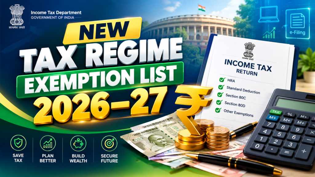 new tax regime exemption list