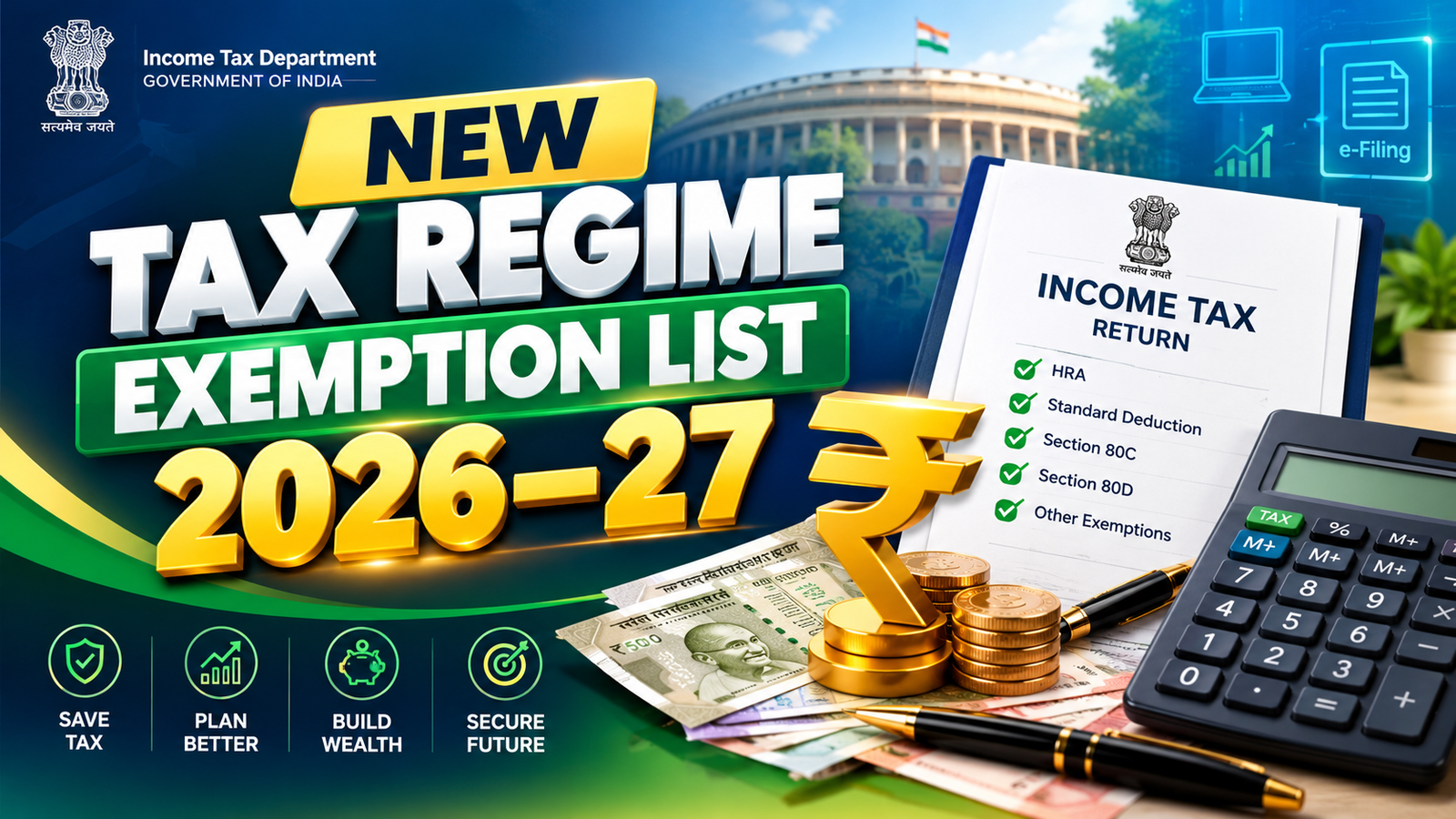 new tax regime exemption list